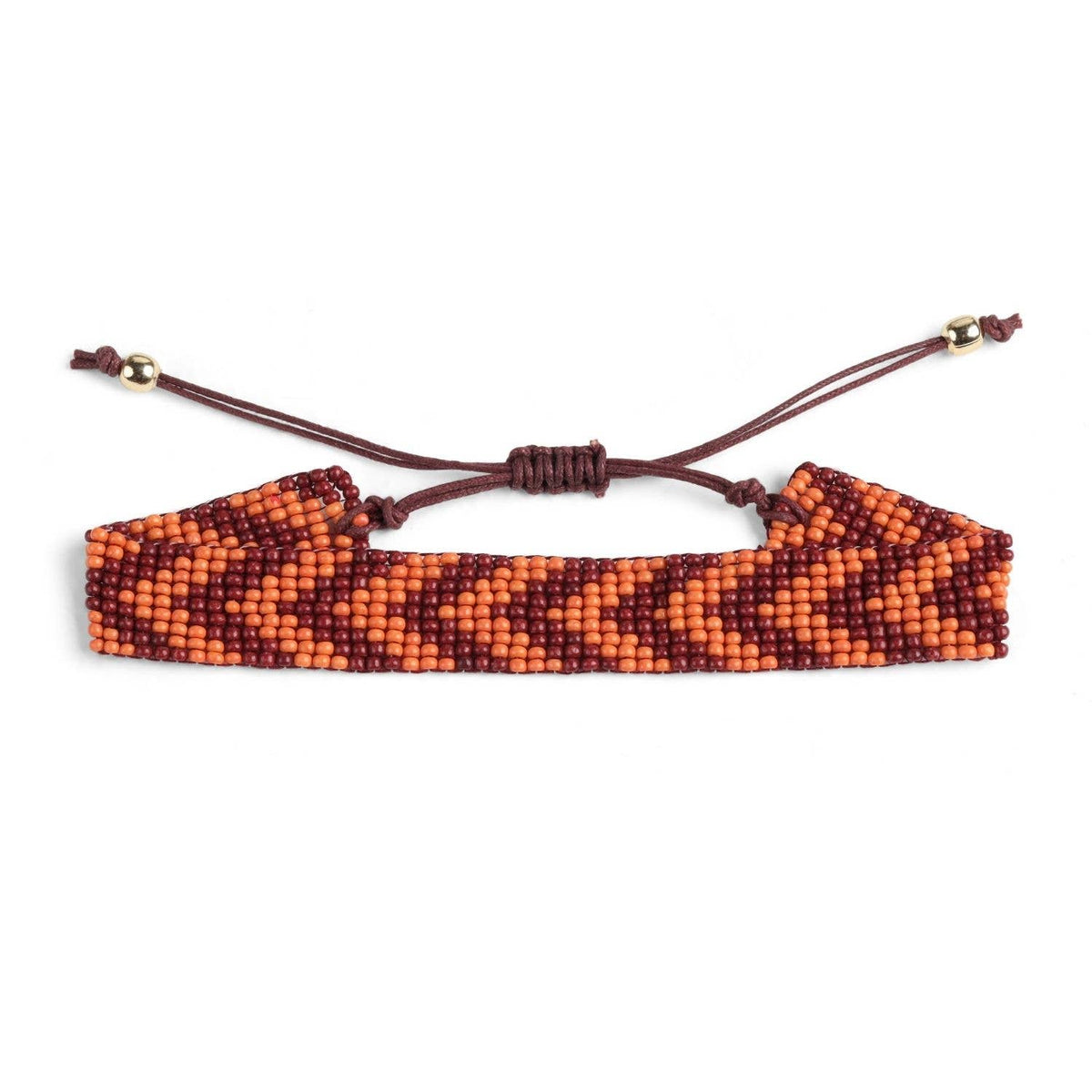 Splendid Iris - Sale - Adjustable Game Day Bracelet: Black/Orange