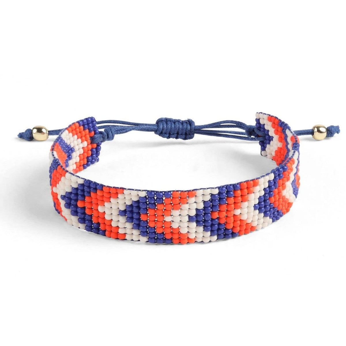 Splendid Iris - Sale - Adjustable Game Day Bracelet: Black/Orange