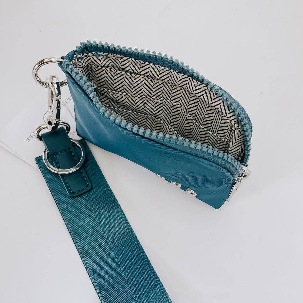 Nya Nylon Clippable Card Wallet Wholesale: Teal
