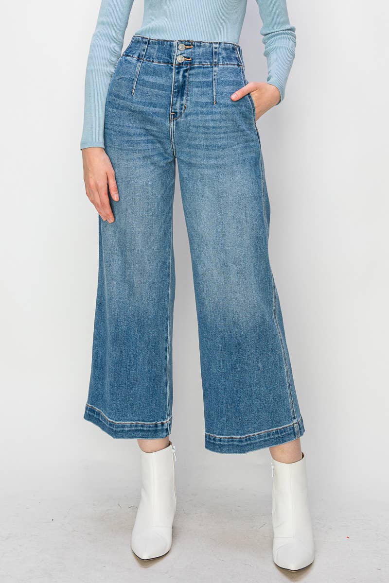 ARTEMIS VINTAGE - HIGH RISE CROP WIDE JEANS