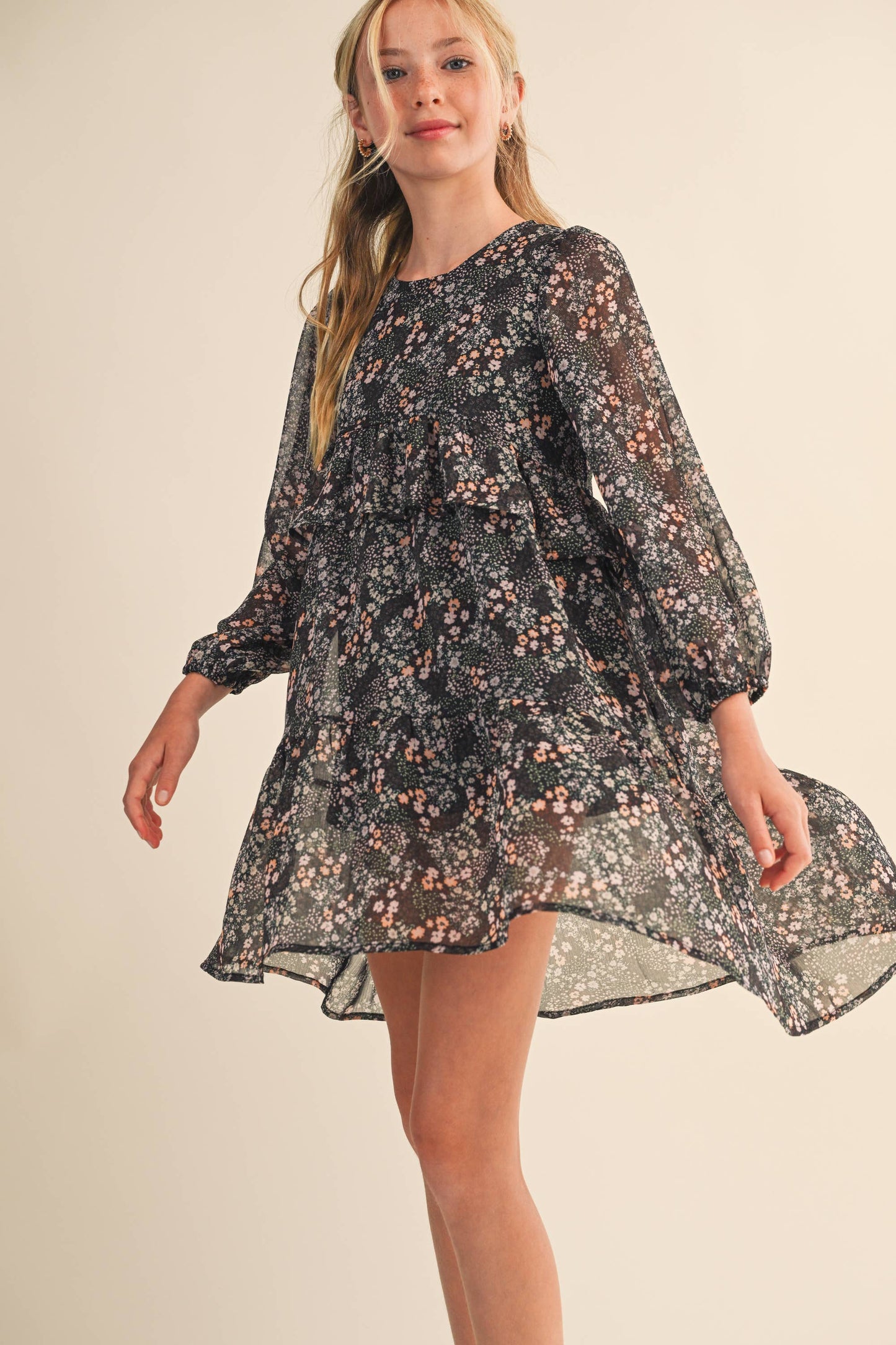 Girls High Low Midi Dress