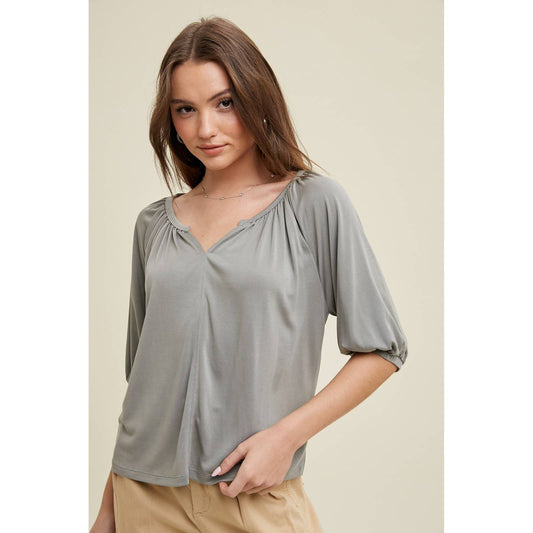 Drop Shoulder Knit Top