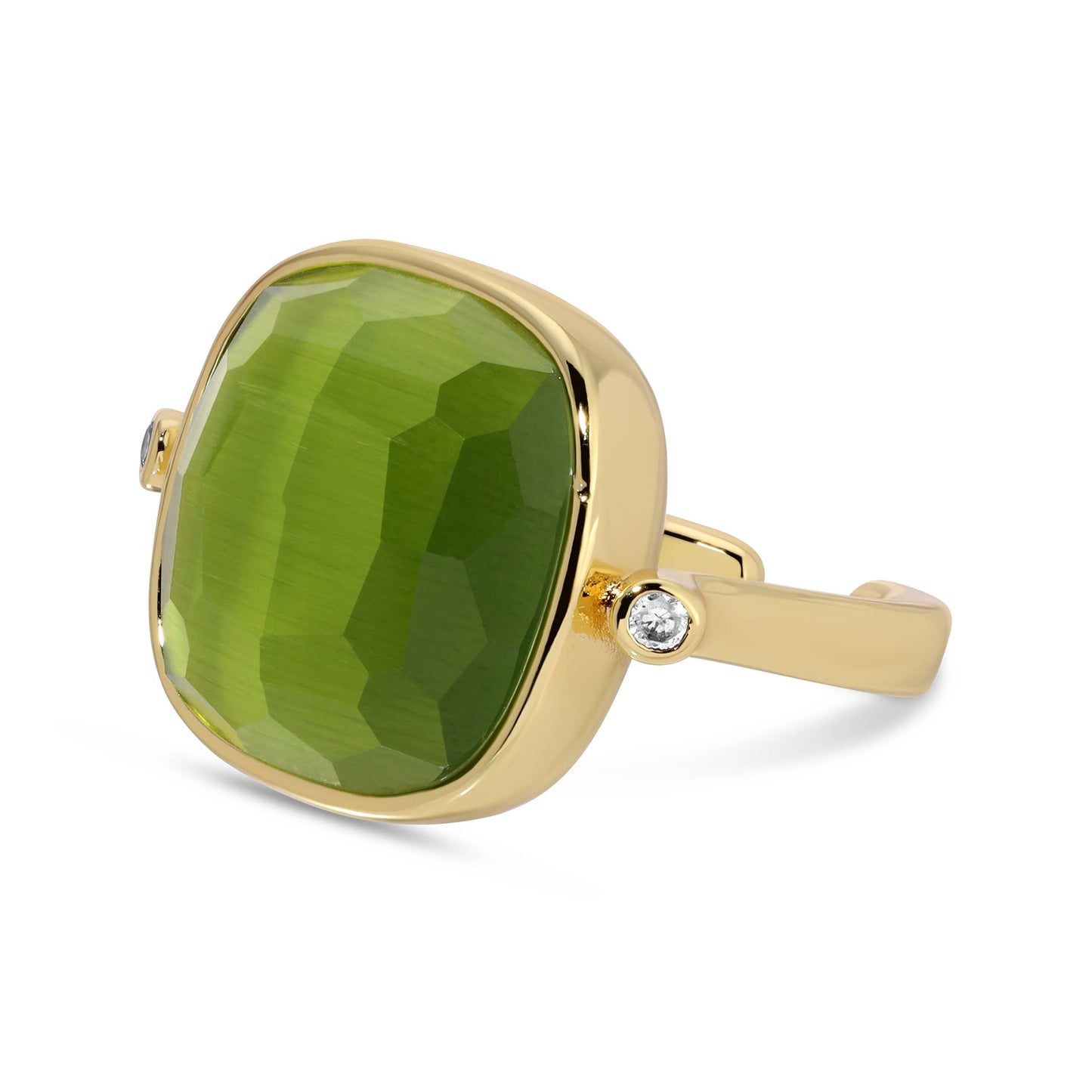 Splendid Iris - Ms. Reliability Square Stone Ring: White