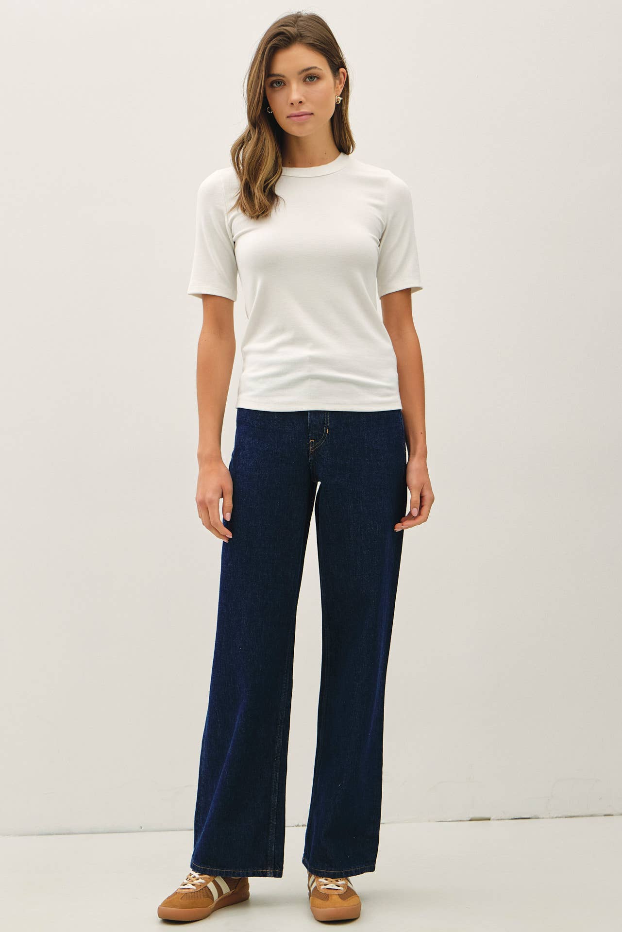Be Cool - [NEW COLOR]ULTRA SOFT BASIC SHORT SLEEVE TOP : WINE / L