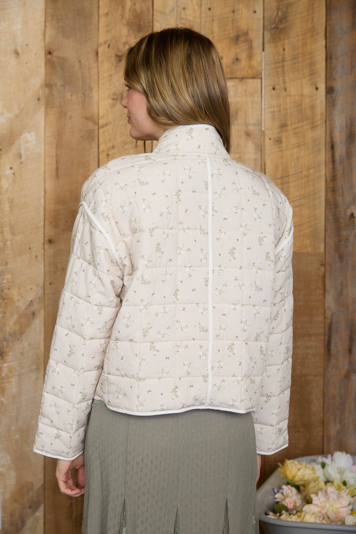 Quilted Floral Lightweight Jacket