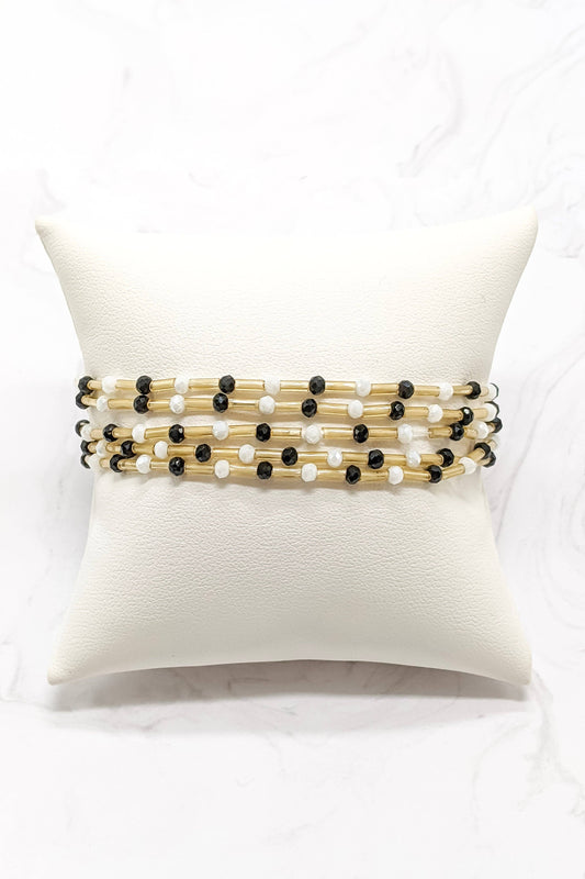 Chelsey Bracelet: Black/White