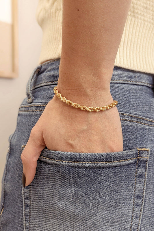 Rue Bracelet: Matte Gold